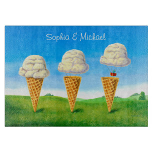 Planche À Découper Ice Cream Cone - Hot Air Balloon Whimsical Art