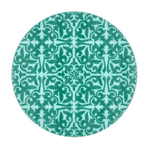 Planche À Découper Ikat damask pattern - Turquoise et Aqua