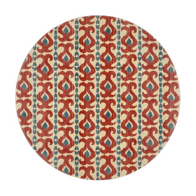 Planche À Découper Ikat Elegance : Conception Motif transparente. (Devant)
