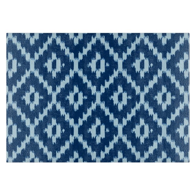 Planche À Découper Ikat motif - Indigo et bleu pâle (Devant)