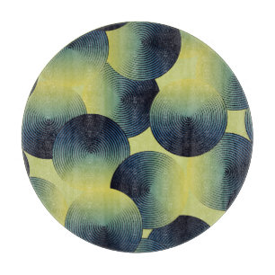 Planche À Découper illusion optique, cercles linéaires, motif continu