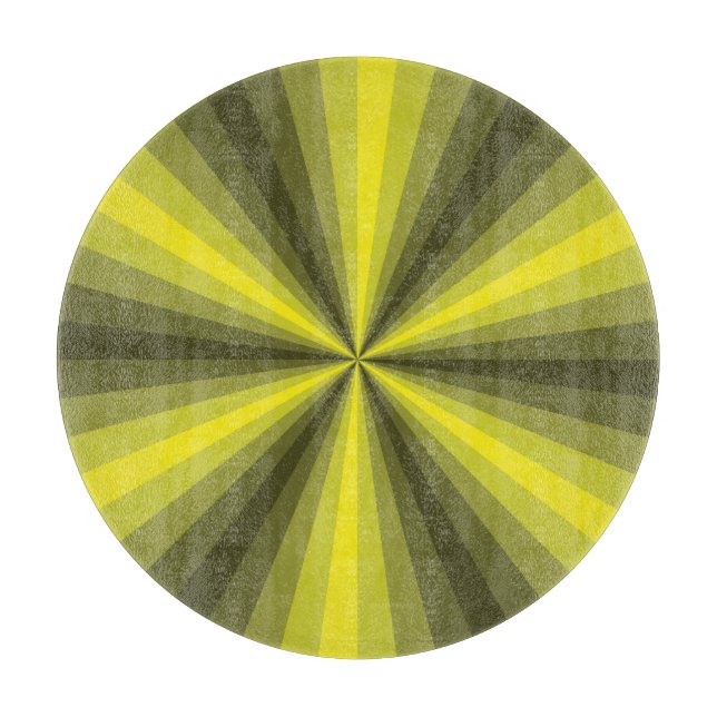 Planche À Découper Illusion optique Panneau de découpe en verre jaune (Devant)