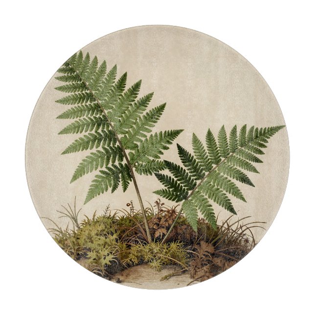 Planche À Découper Illustration botanique de fougère classique (Devant)