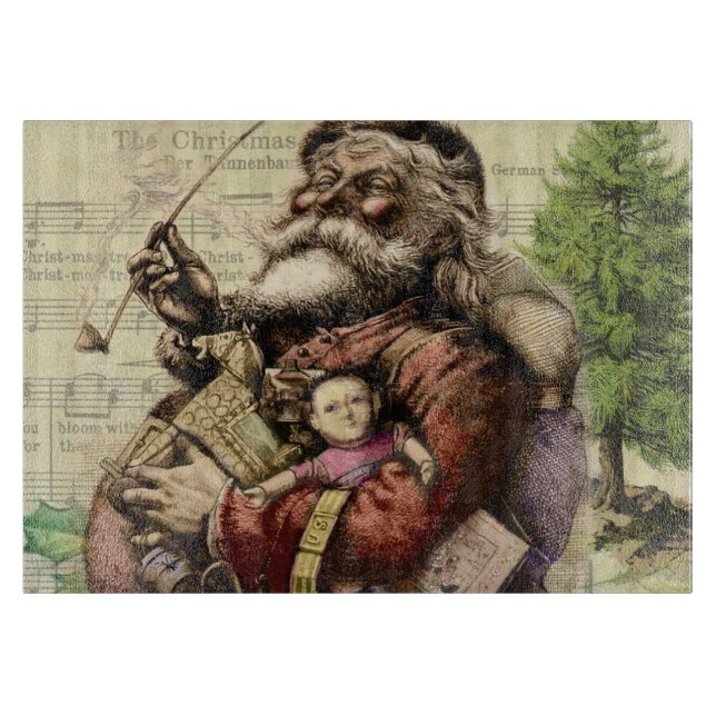 Planche À Découper Illustration classique de Thomas Nast du Père Noël (Devant)