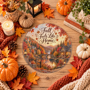 Planche À Découper Illustration d'automne rustique qui ressemble à la