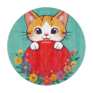 Planche À Découper Illustration de chat mignon