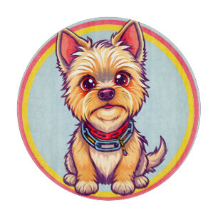 Planche À Découper Illustration de chien de dessin animé adorable