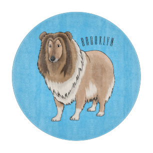 Planche À Découper Illustration de chien Rough collie