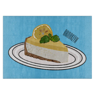 Planche À Découper Illustration de citron cheesecake