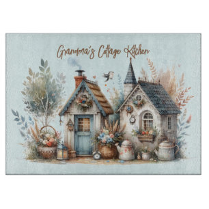 Planche À Découper Illustration de Cottages Haven Floral Homes