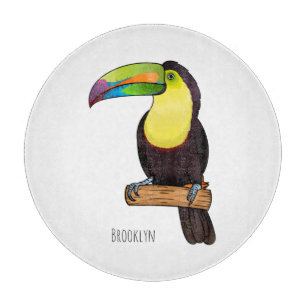 Planche À Découper illustration de dessin animé d'oiseau toucan à bec