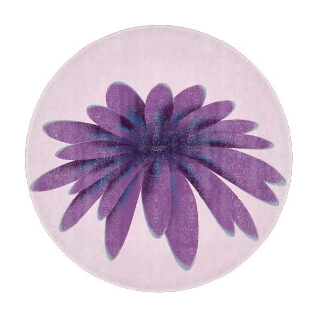 Planche À Découper Illustration de fleur de marguerite violette | Bot (Devant)
