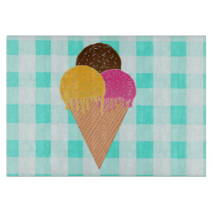 Planche À Découper Illustration de glace colorée