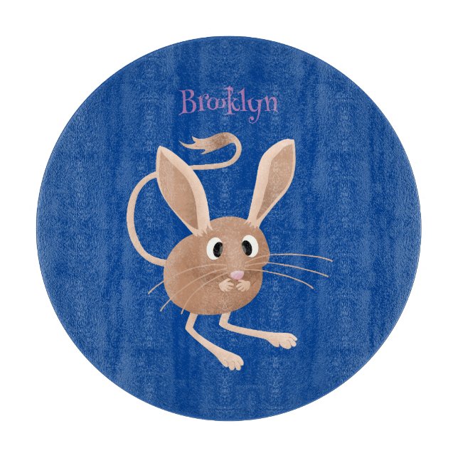 Planche À Découper Illustration de jerboa aux longues oreilles (Devant)