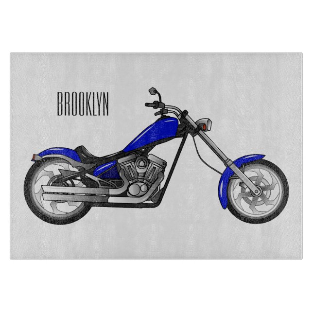 Planche À Découper Illustration de la moto à hélico (Devant)