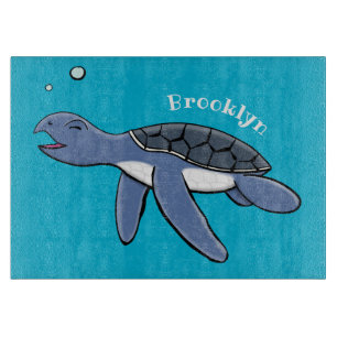 Planche À Découper Illustration de la petite tortue de mer