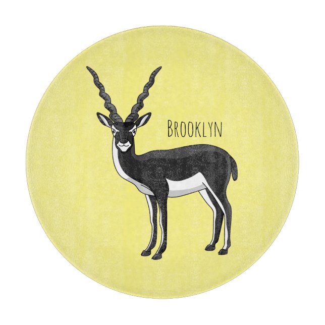 Planche À Découper Illustration de l'antilope Blackbuck (Devant)