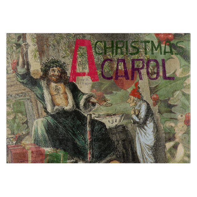 Planche À Découper Illustration de l'esprit de Noël présent Scrooge (Devant)