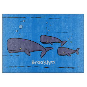 Planche À Découper Illustration de mignonne migratrice de baleines à
