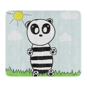 Planche À Découper Illustration de Panda Mignon