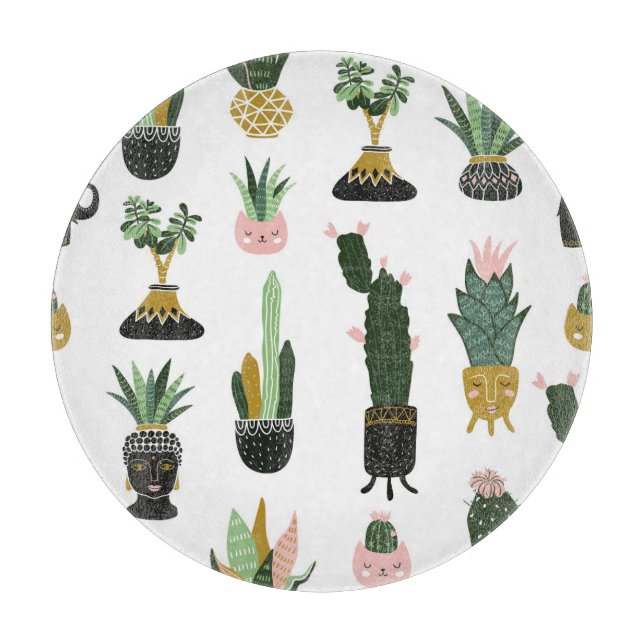 Planche À Découper Illustration de plantes tropicales d'intérieur (Devant)