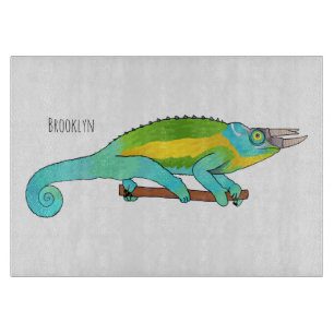 Planche À Découper Illustration du caméléon de Jackson