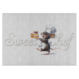 Planche À Découper Illustration du logo de la souris "Sweet Chef"