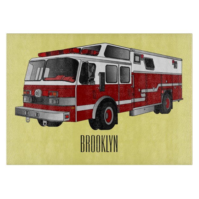 Planche À Découper Illustration du moteur à incendie (Devant)