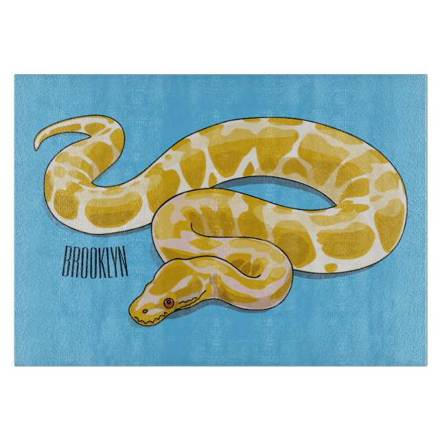 Planche À Découper Illustration du serpent python birman (Devant)