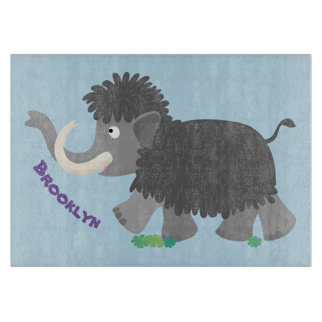 Planche À Découper Illustration d'un mammouth laineux mou (Devant)