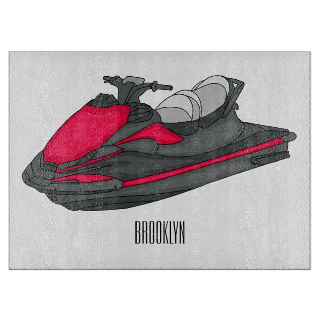 Planche À Découper Illustration Jet ski (Devant)