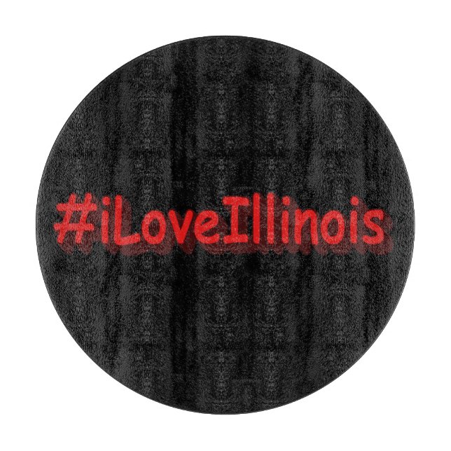 Planche À Découper "#iLoveIllinois" Joli design. Acheter maintenant (Devant)