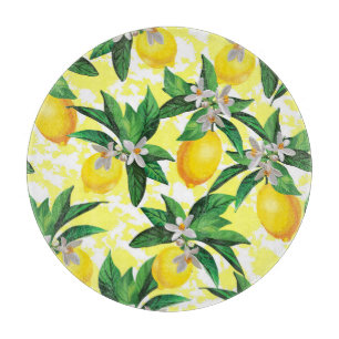 Planche À Découper Imaginaire citron : Motif Floral Créatif