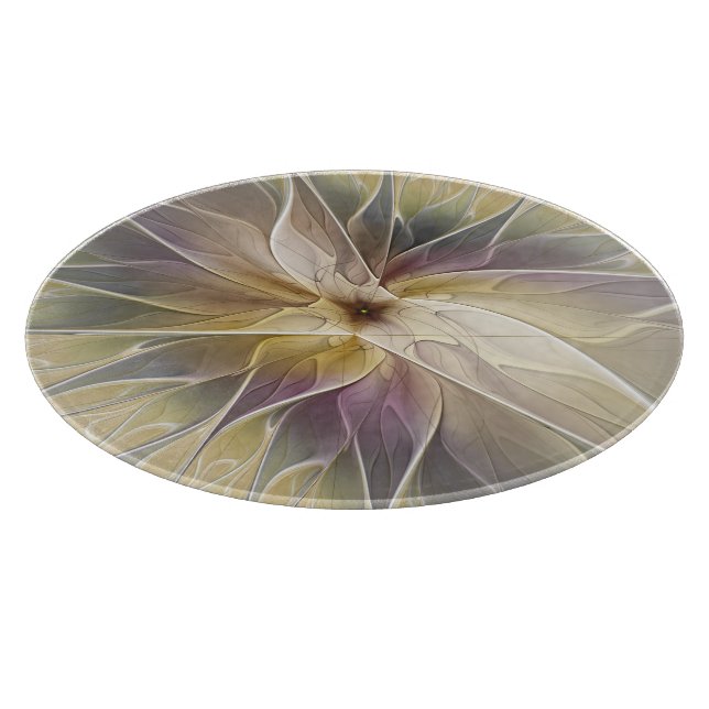 Planche À Découper Imaginaire Floral Gold Eggplant Art Fractal Abstra (Coin)