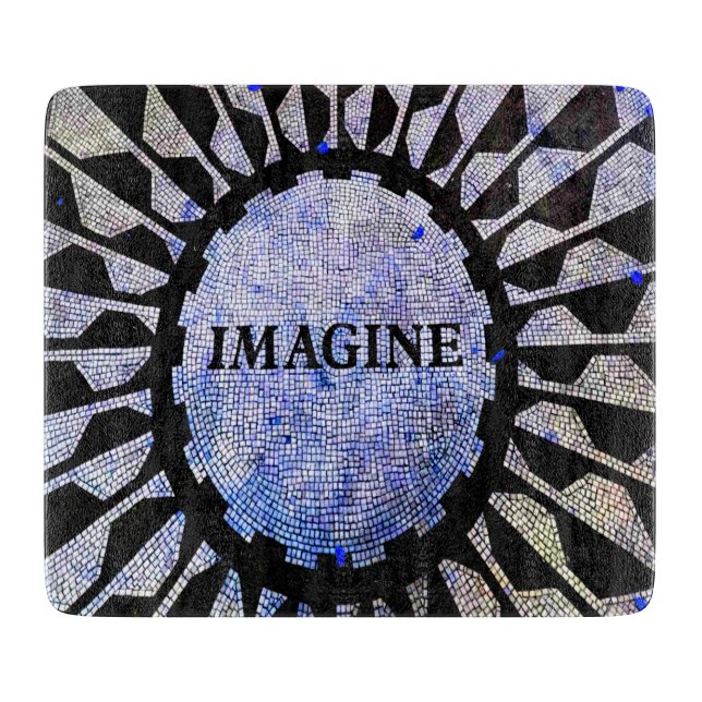 Planche À Découper Imaginez une mosaïque créative noire et bleue (Devant)