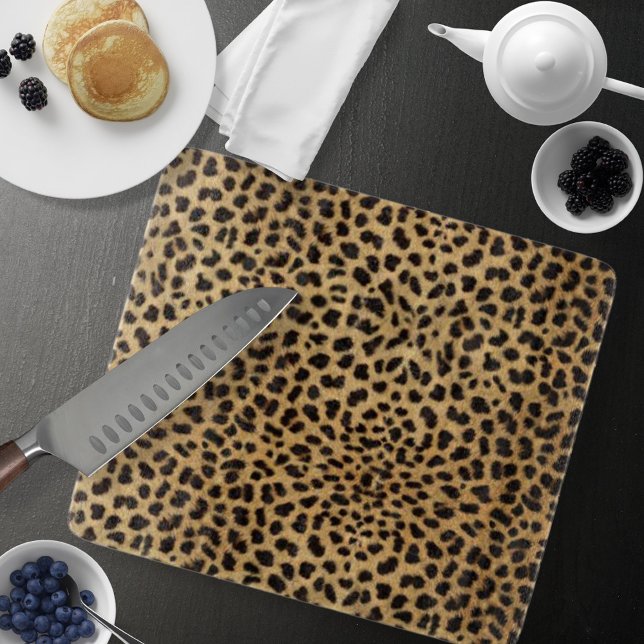 Planche À Découper Impression Cheetah (Cheetah Print Cutting Board by Looly Elzayat
)