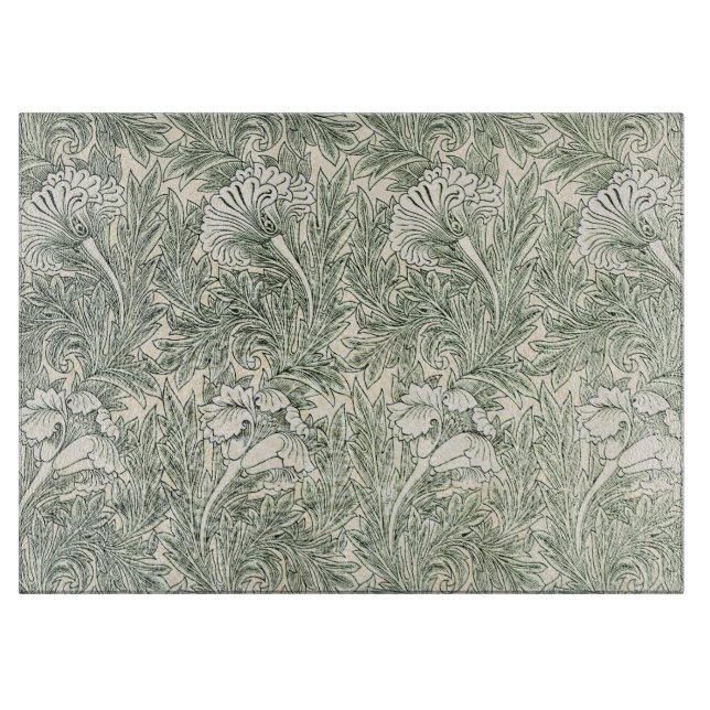 Planche À Découper Impression d'art floral Tulipe verte de William Mo (Devant)