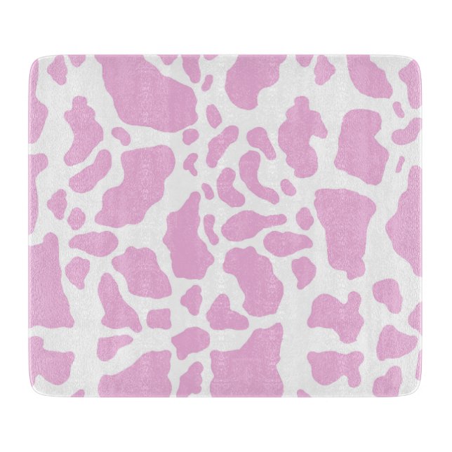 Planche À Découper Impression de vache rose (Devant)