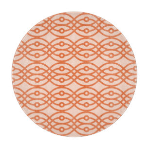 Planche À Découper Impression kimono, orange corail