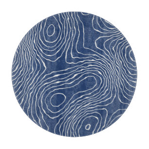 Planche À Découper Impression topographique biologique de la ligne te