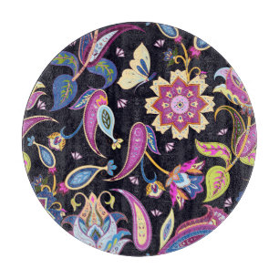 Planche À Découper Inde Paisley Ornement floral sans joint