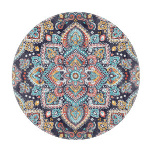 Planche À Découper Indian Paisley : Motif ethnique mandala