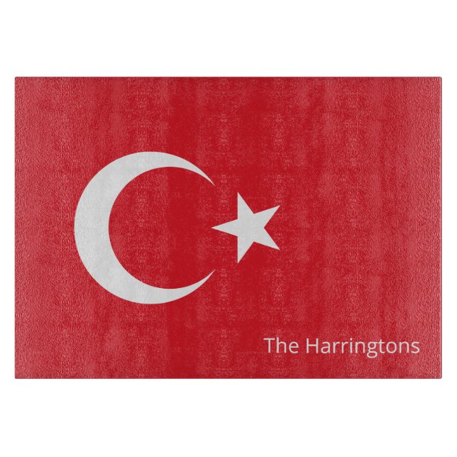 Planche À Découper Indicateur Turquie de nom personnalisé (Devant)