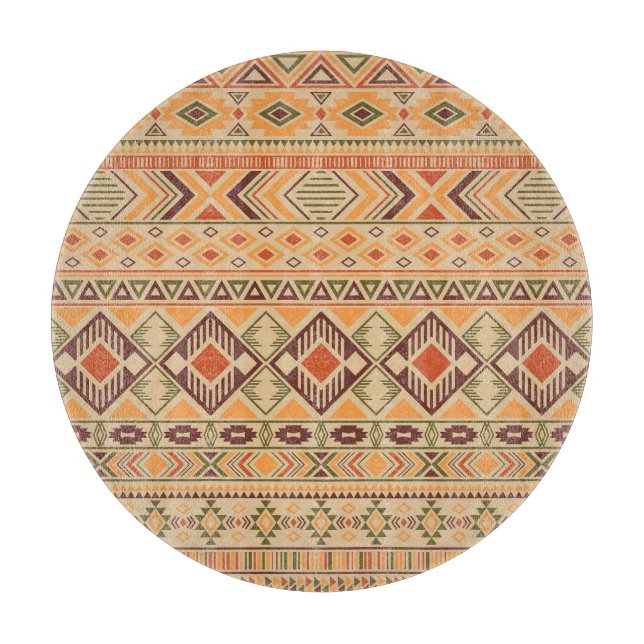 Planche À Découper Indien péruvien : Tribal Geometry Seamless (Devant)