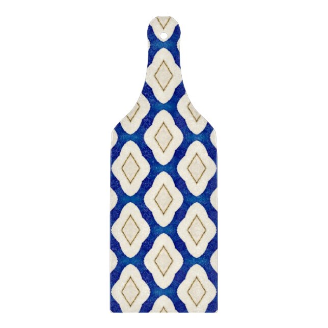 Planche À Découper Indigo Blue Grey Azulejo Motif Portugal Cadeau (Devant)