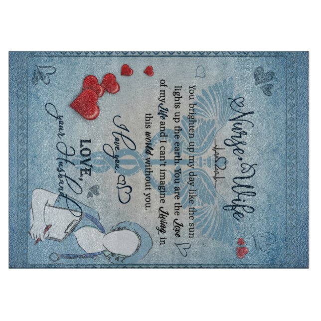 Planche À Découper Infirmière À La Couverture De Ma Femme (Devant)