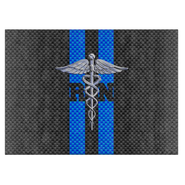 Planche À Découper Infirmière inscrite RN Caduceus Fibre de carbone I (Devant)