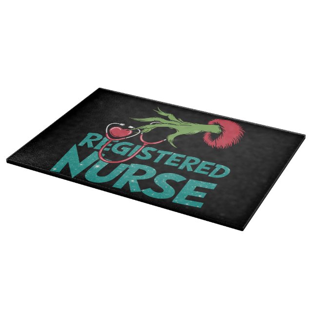 Planche À Découper Infirmière inscrite Stethoscope Père Noël Elf Chri (Coin)