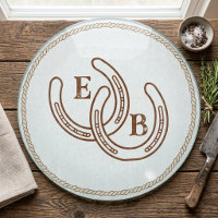 Initiales de monogramme de couple de fer à cheval