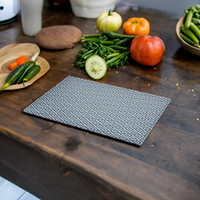 Planche À Découper Intersecter le Motif Alphabet E (Chopping Board)